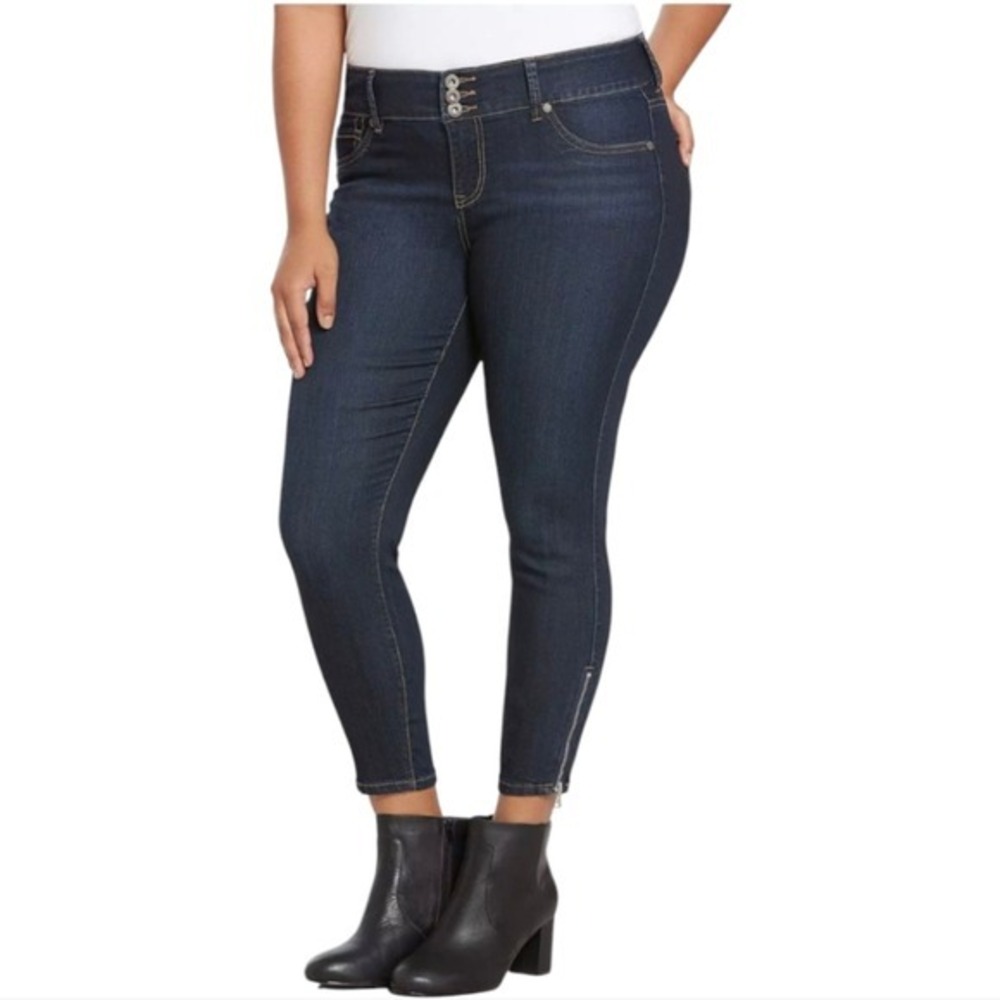 Torrid Stiletto Zip Jeggings Dark Wash Jeans Zipper Ankle Plus Size 20